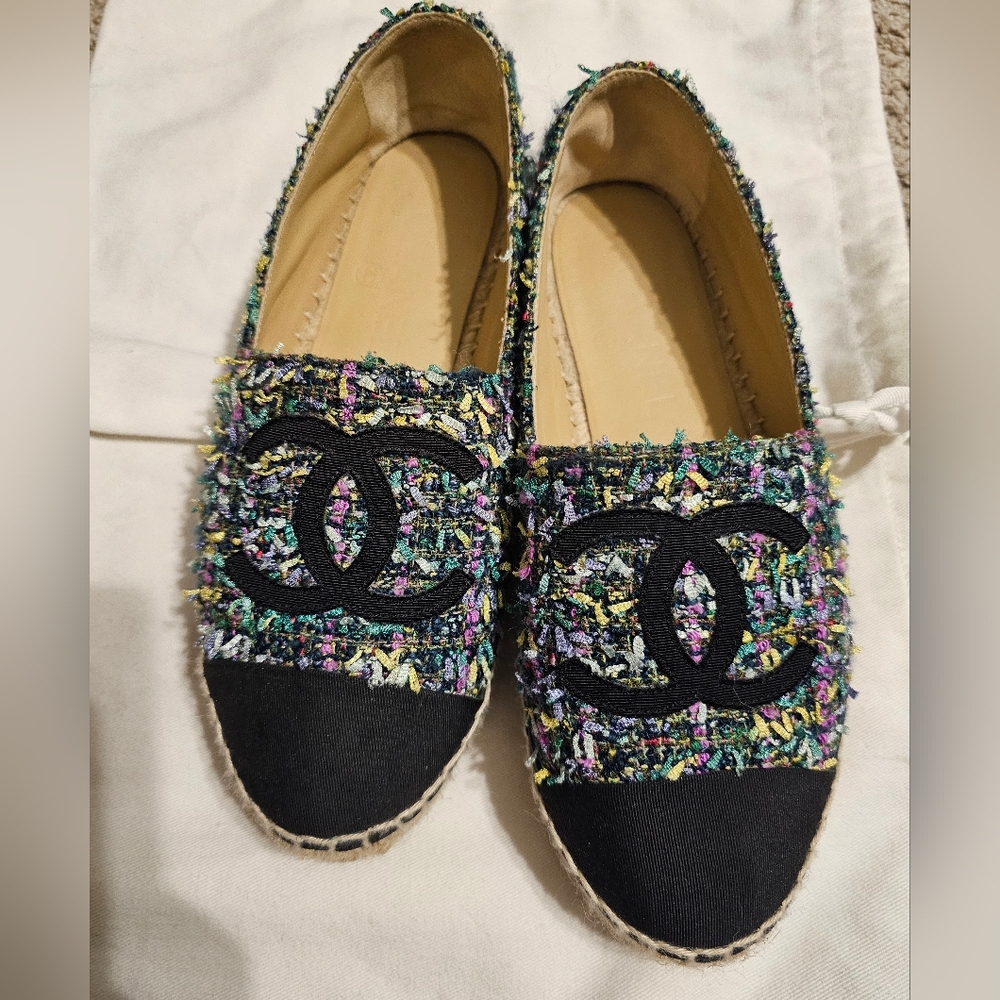 Chanel tweed espadrilles size 36